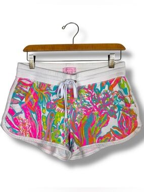 Lilly Pulitzer Chrissy Shorts Scuba to Cuba Pull On Terry Knit S Colorful Charm